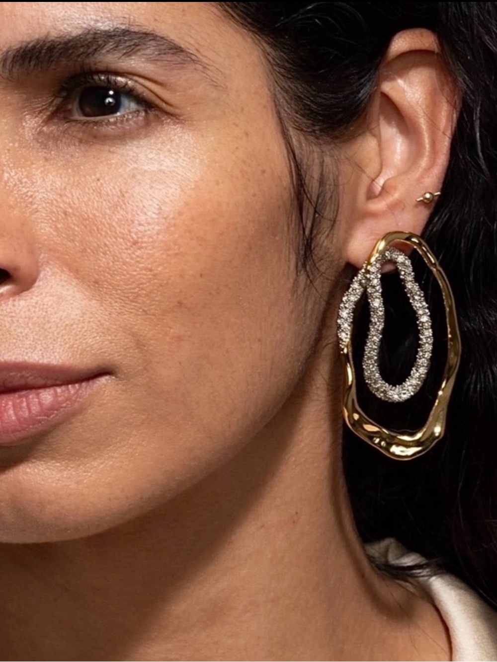Alexis Bittar Solanales Double Loop Post Earrings - Picture 4 of 8